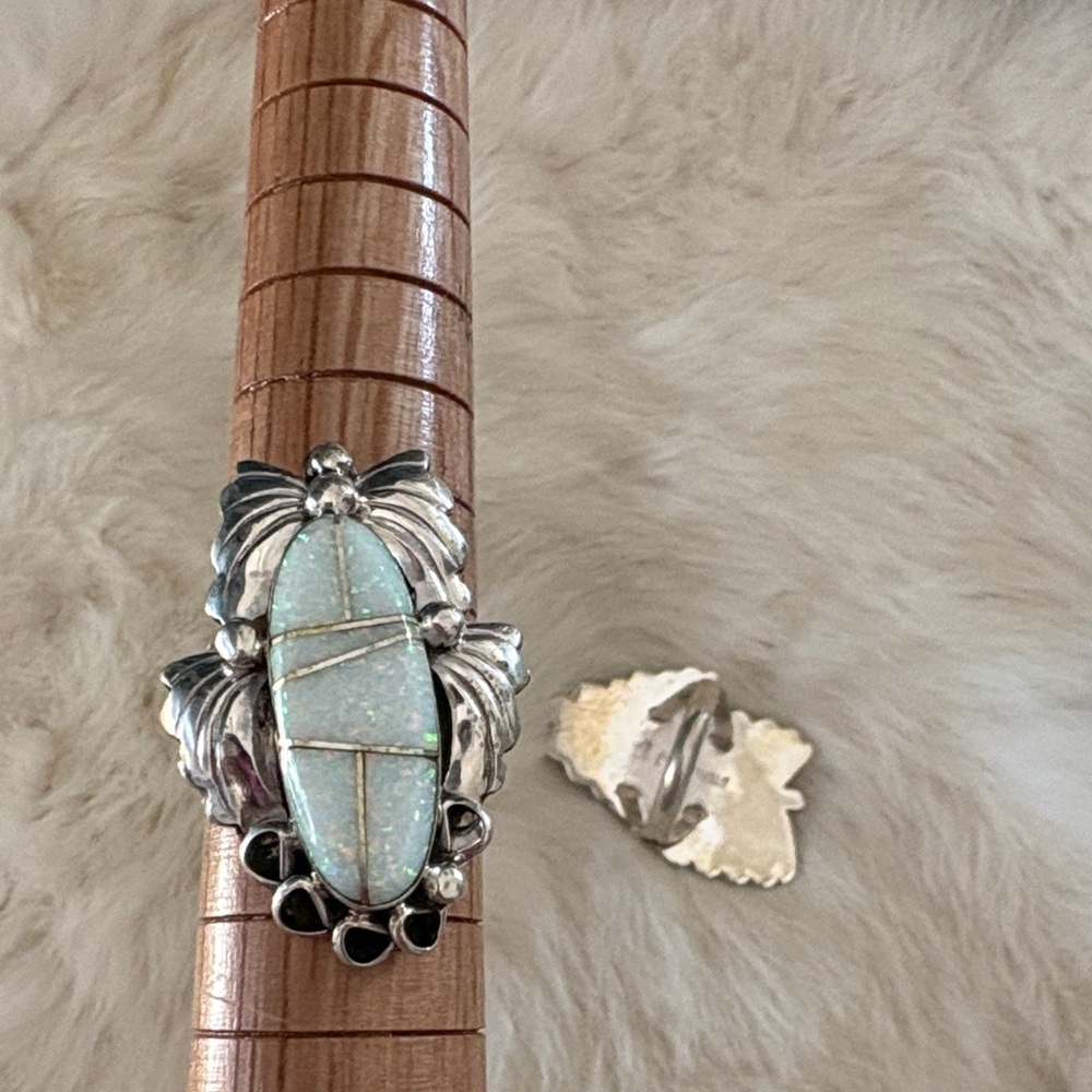 Opulent Silver and Opal Women's Ring each.